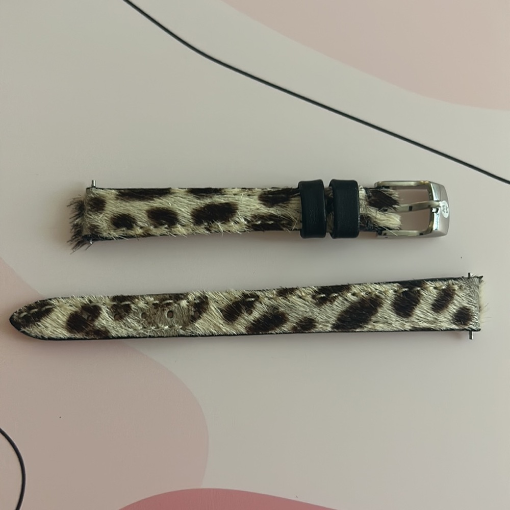 Michele 12mm Leopard Print Watch Strap